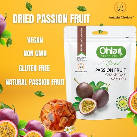 Vietnamese Tropical Dried Fruit Trio:  Soursop, Tree-Ripened Mangoes, Passion Fruit