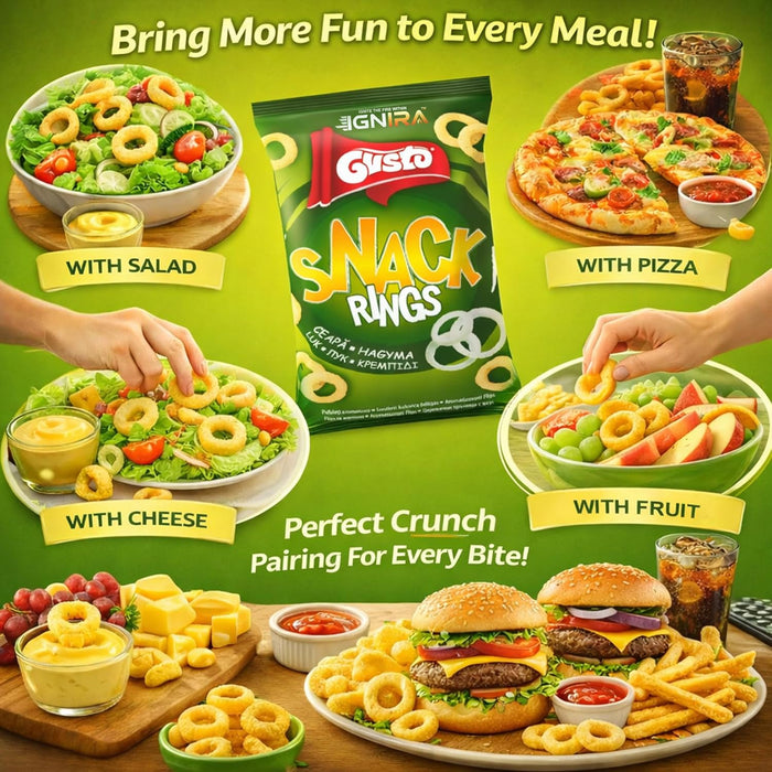 Gusto Crispy Onion Rings Snack from IGNIRA - (2.8oz/bag)