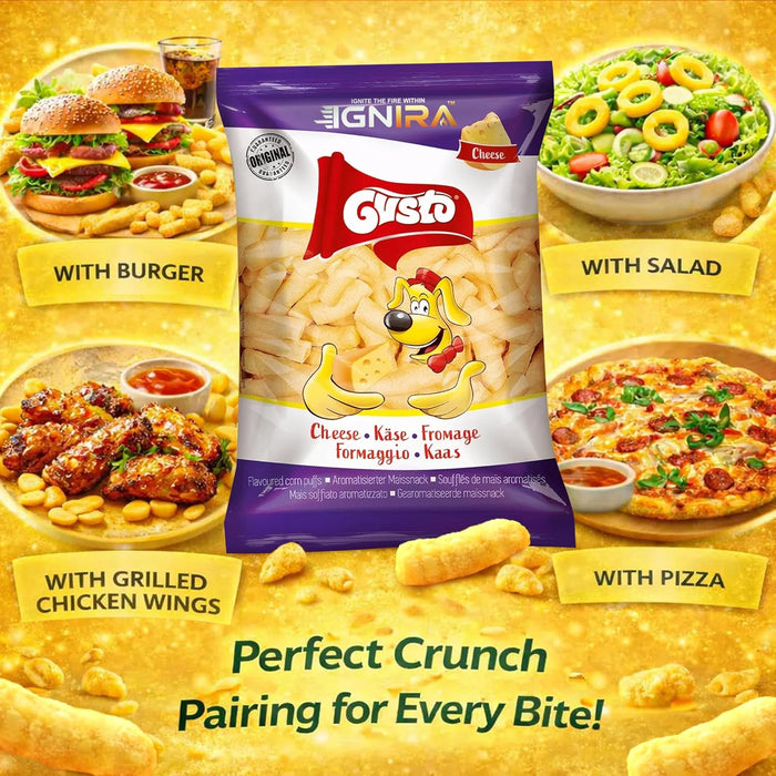 Gusto Cheese Puffs Snack from IGNIRA - (2.8oz/bag)