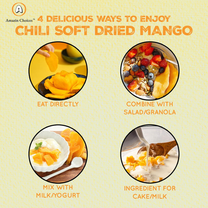 Amazin Choices Dried Chili Mango, 3.5 oz.