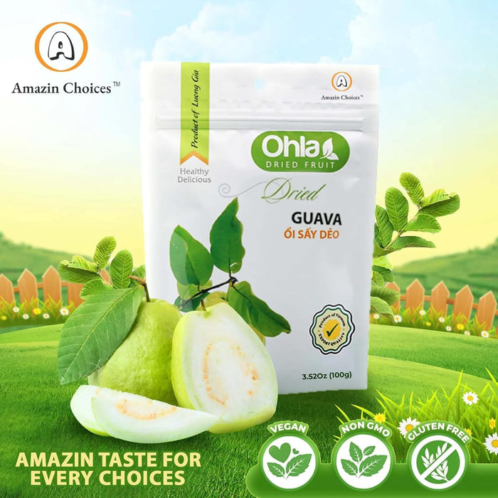 Amazin Choices Dried Guava, 3.52 oz, Pack of 3