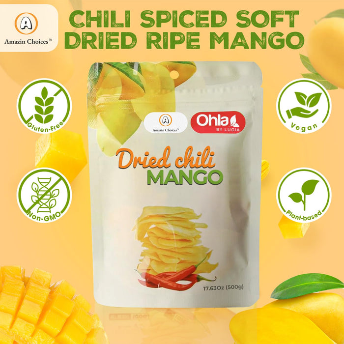 Amazin Choices Dried Chili Mango, 17.63 Oz, Pack of 3