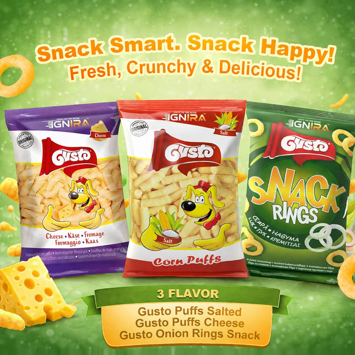 Gusto Crispy Onion Rings Snack from IGNIRA - (2.8oz/bag)