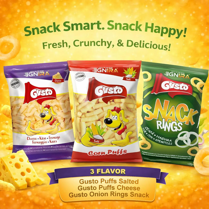 Gusto Cheese Puffs Snack from IGNIRA - (2.8oz/bag)