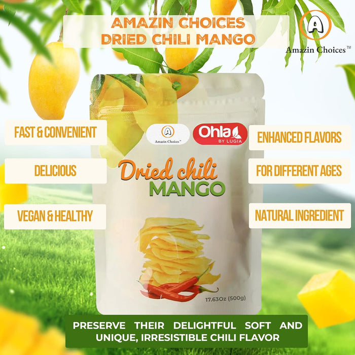 Amazin Choices Dried Chili Mango, 17.63 Oz.