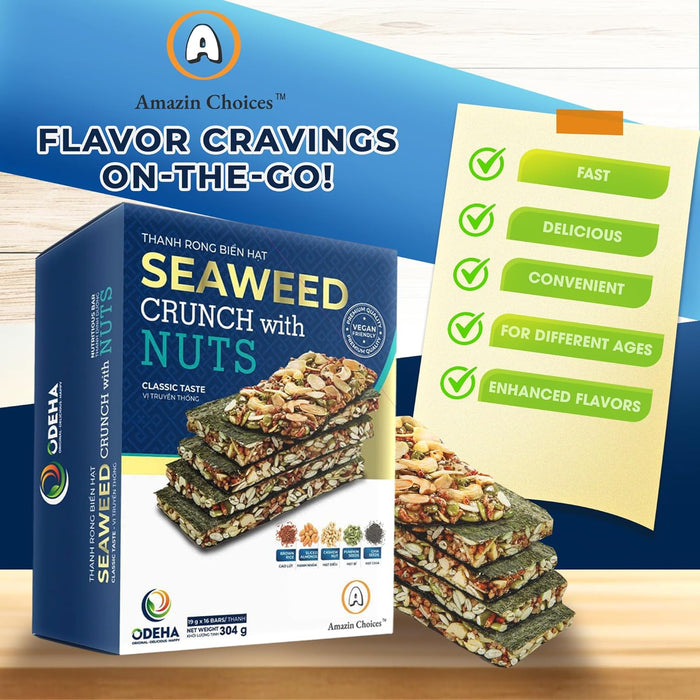 Amazin Choices Seaweed Crunch with Nuts Classic Taste, 10.7 oz., 16 ct.