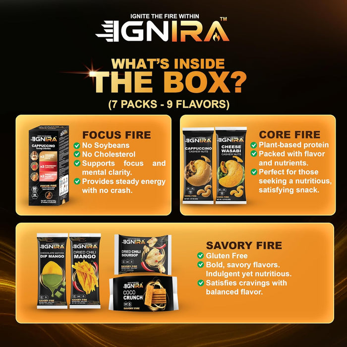 IGNIRA Signature Gift Edition – Coffee and Snacks Gift Set - 7 Piece Assortment