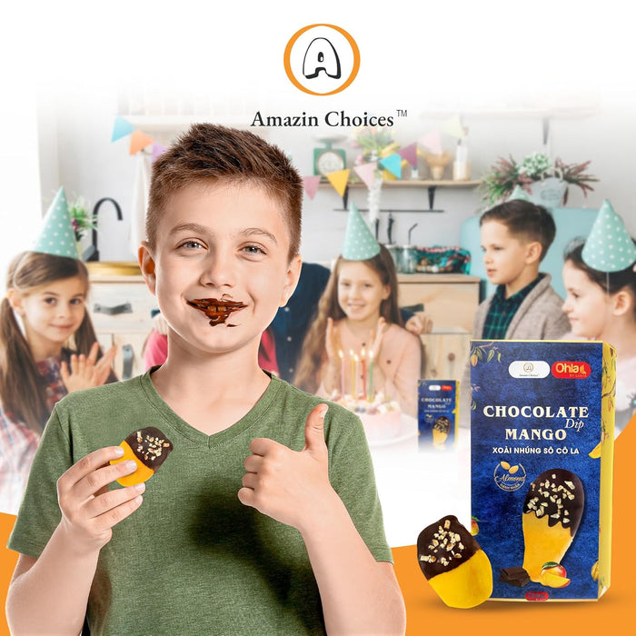 Amazin Choices Almond Chocolate Dip Mango, 7.05 oz.