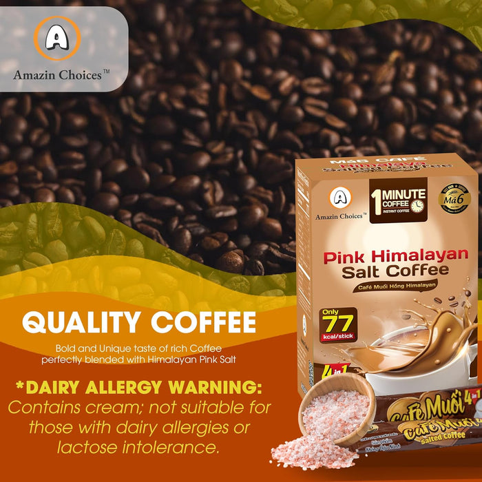 Amazin Choices Pink Himalayan Salted Coffee, 0.63 oz, Pack of 3