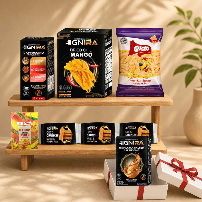 IGNIRA Asian Snack Gift Box – 5 Treats + FREE Salted Cappuccino 360g